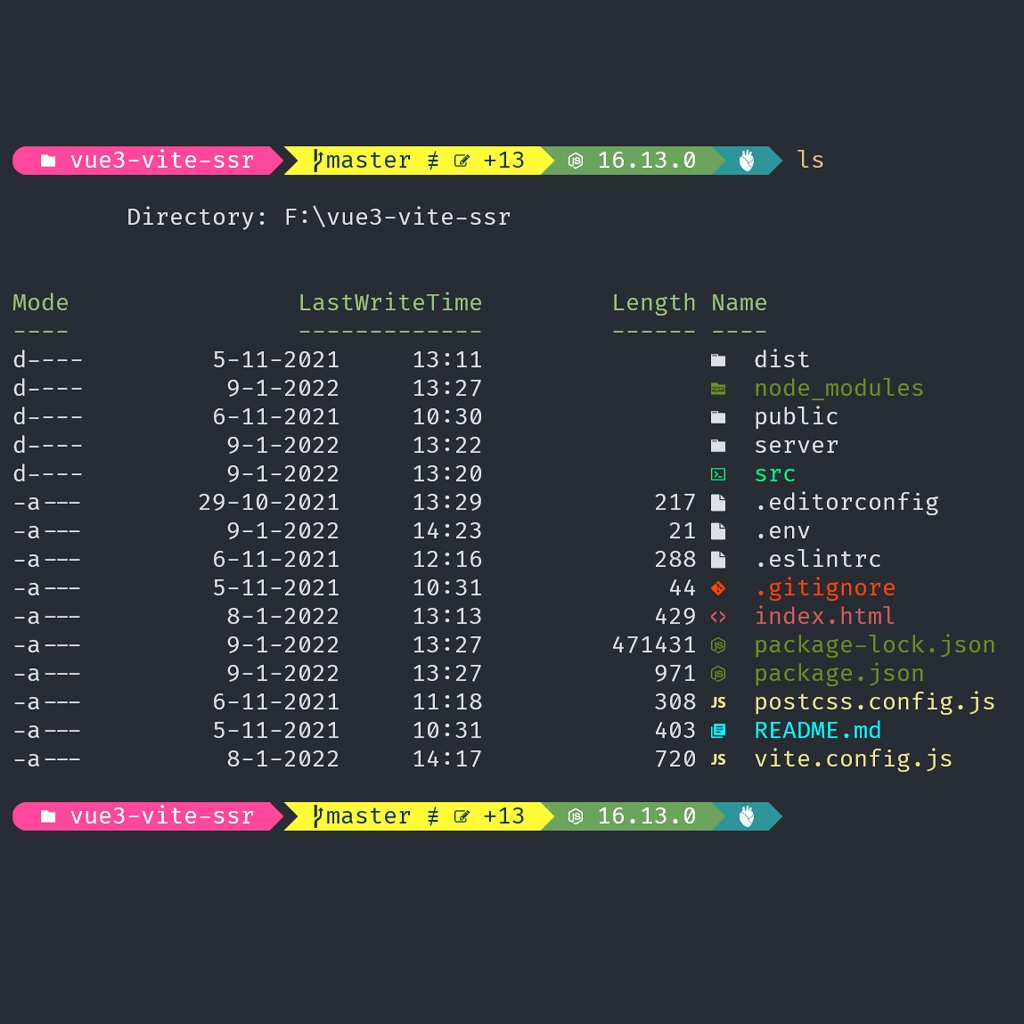 Terminal with colors and autosuggestions